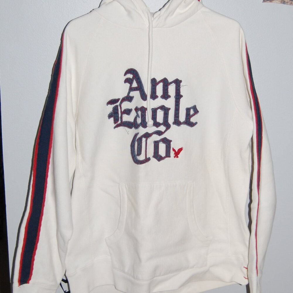 AMERICAN EAGLE LARGE WHITE SWEATSHIRT-VINTAGE
